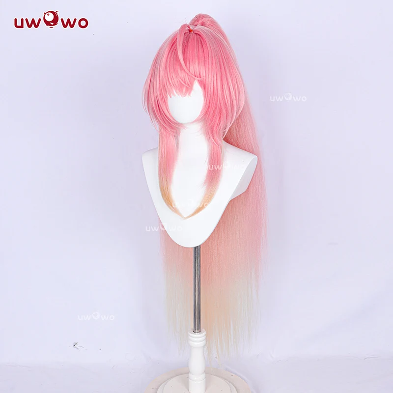 UWOWO Aemeath Wig Game Wuthering Waves WuWa Aemeath Cosplay Wig Long Hair Pink Hair Halloween Wig view 4