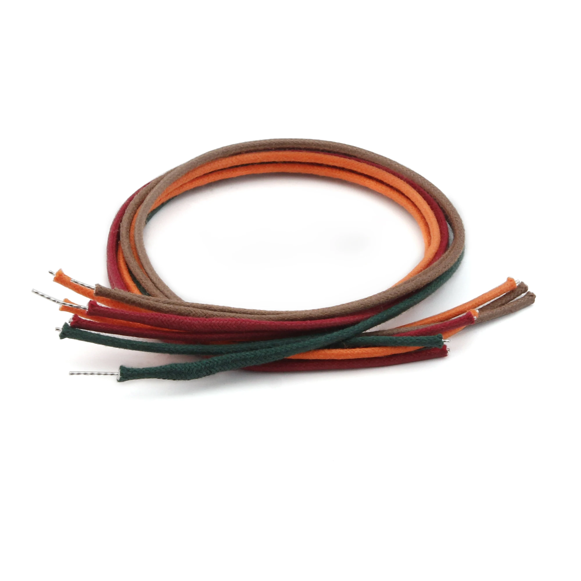 8PCS Random Color 1Feet Tinned Copper Vintage Guitar Push Back Wire Braid Cotton Cable AWG22 Guitar