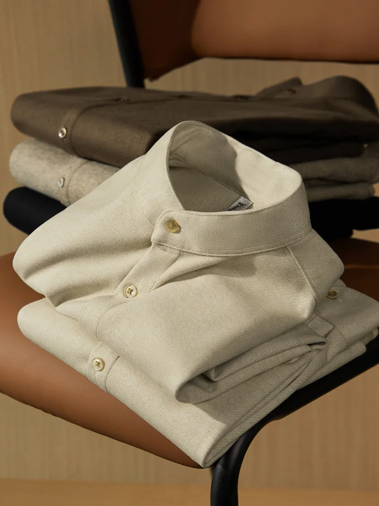 

Ele зимний теплый шерстяной воротник-стойка, мужской длинный све, повседневный облегающий воротник High End Zhongan для молодых мужчин