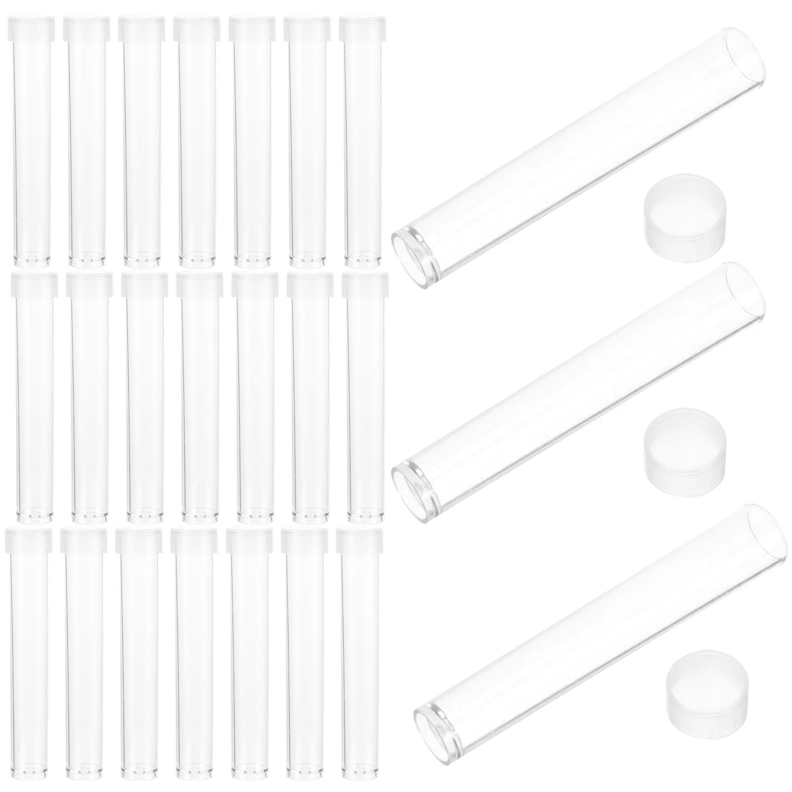 

100Pcs Clear Test Tubes Leak Proof Durable Sample Containers Lotion Gel Storage Tubes for Travel Scientific Experiments
