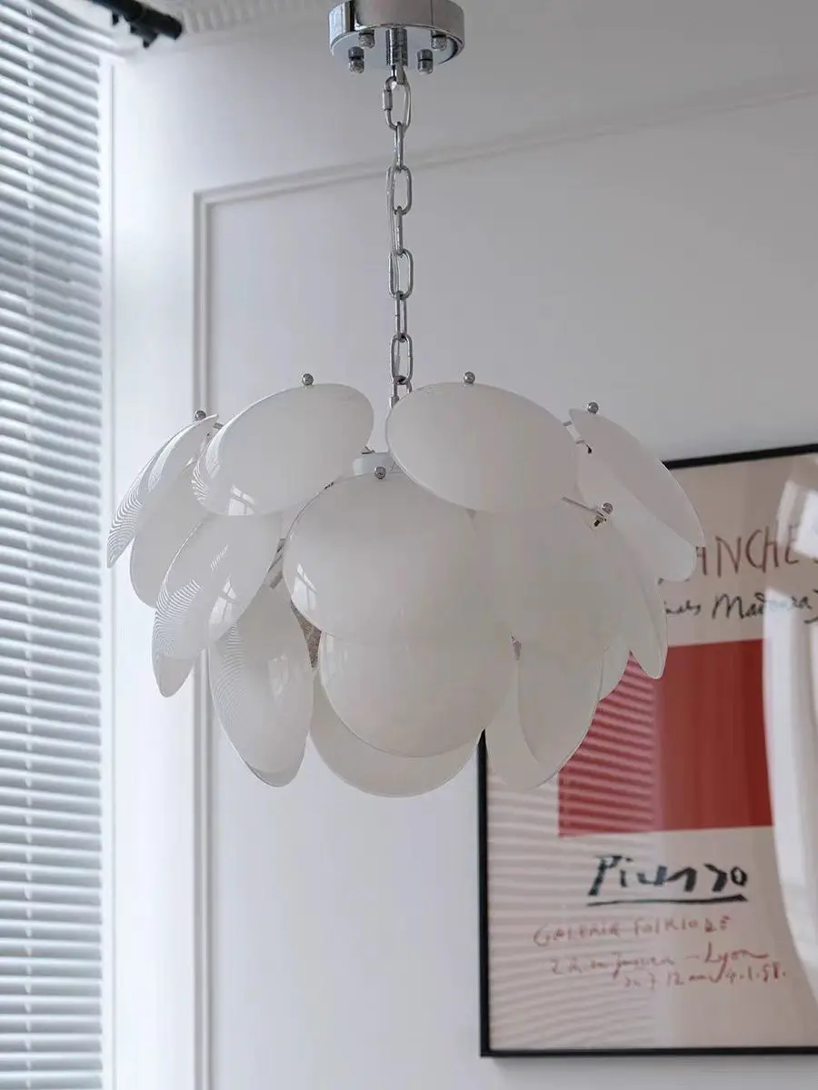 Cream Style Creative Pine Cone Shaped Bedroom Study Pendant Light Minimalist Dressing Room Dining Room Glass G9 Pendant Light