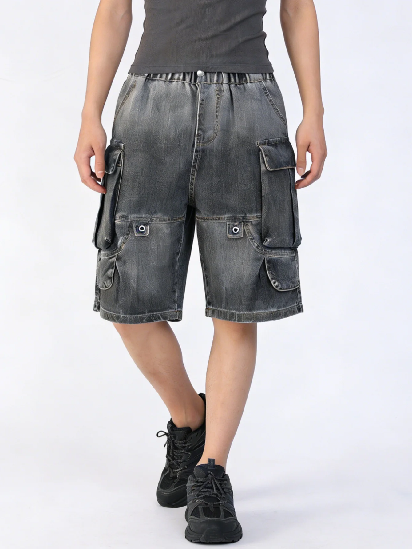Boys' and teenagers' summer workwear jeans, shorts, and cropped pants suitable for daily wear, school, leisure, and outdoor acti