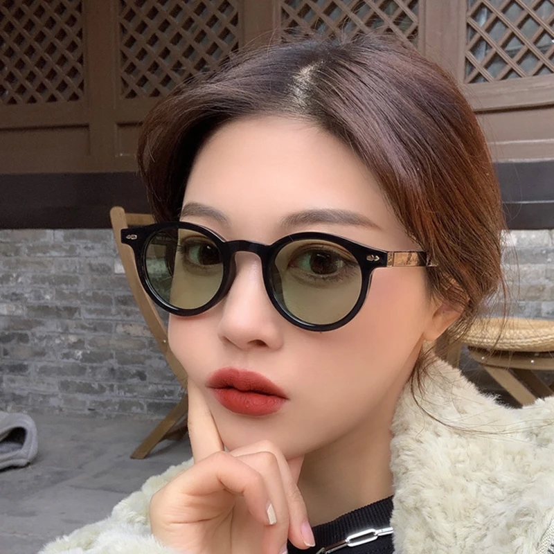New Small Round Sunglasses for Men Women Vintage Fashion Brand Designer Glasses Sun Vintage Driving Eyewear image 4