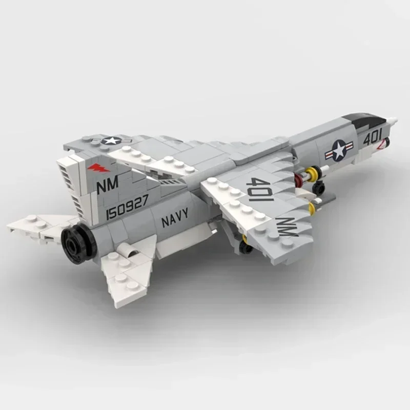 Moc قوالب بناء نموذج عسكري 1:72 F-8E الصليبية المقاتلة التكنولوجيا وحدات كتل هدايا عيد الميلاد اللعب لتقوم بها بنفسك مجموعات الجمعية