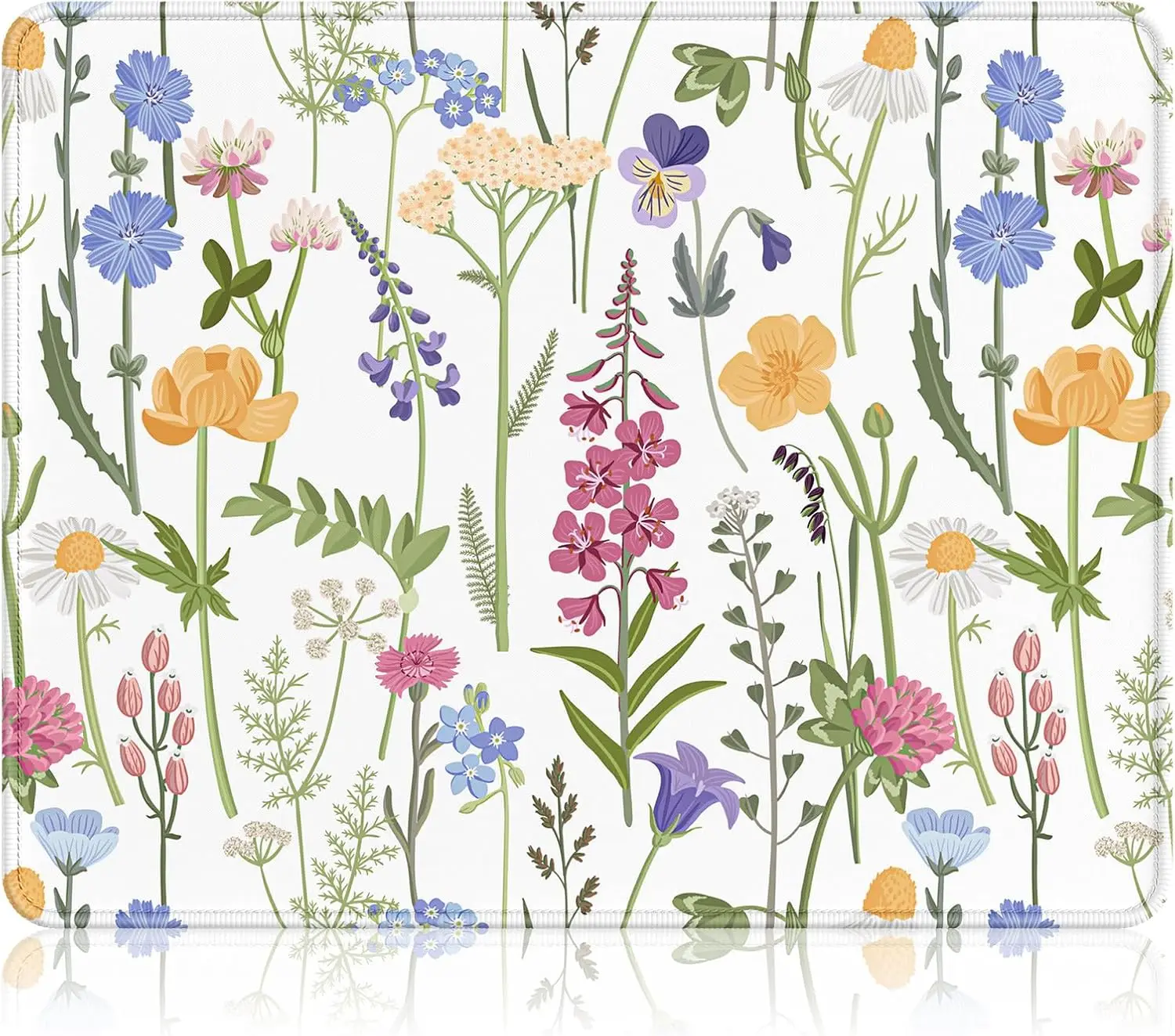 Mouse pad Mouse pad custom simple flower desk mouse pad premium non slip rubber stitched edges