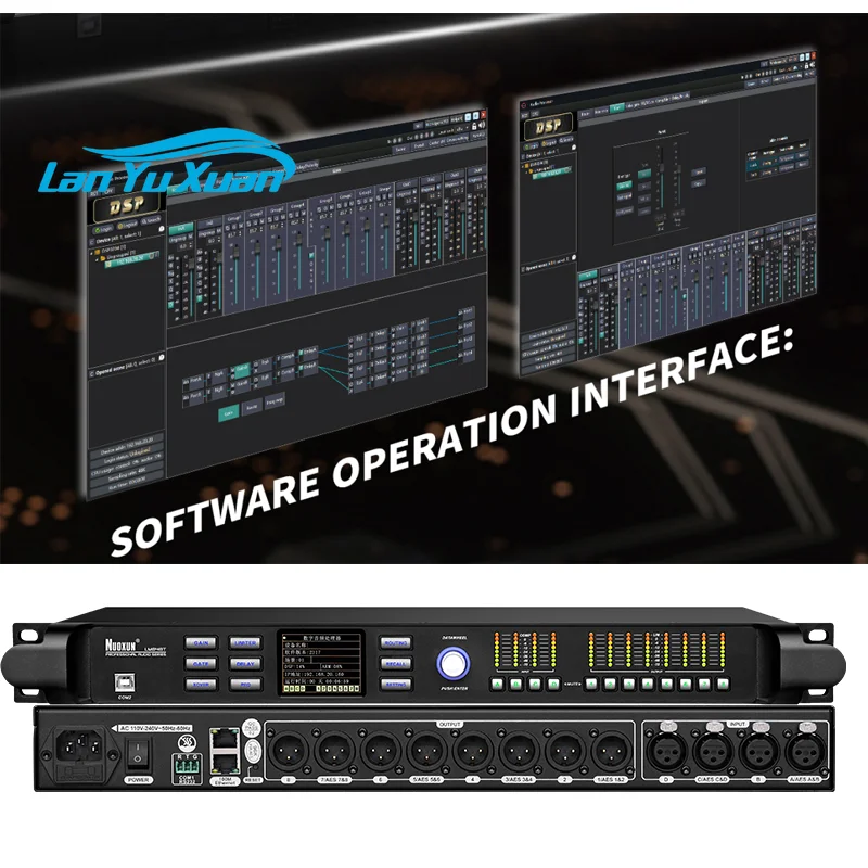 

2026 Bass Processor Car Lake Audio Processor 4 in 8 Out Aes Dsp Audio Processor 96khz