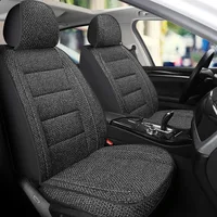 Funda Universal para asiento de coche de cuatro estaciones, tela de lino, cojín para asiento individual frontal, funda protectora todo incluido para camión Suv y furgoneta