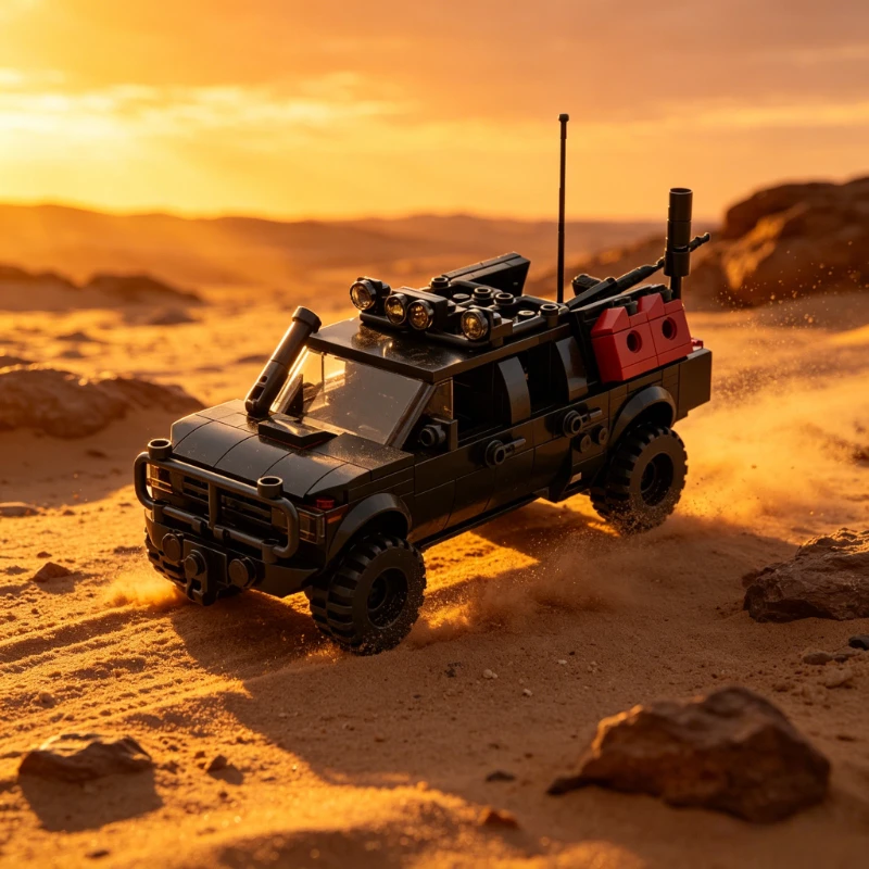 

MOC-105847 Tactical Special Combat Armored Vehicle Brick Kit Military Chariot Cool Tabletop Decor for Model Building Enthusiasts
