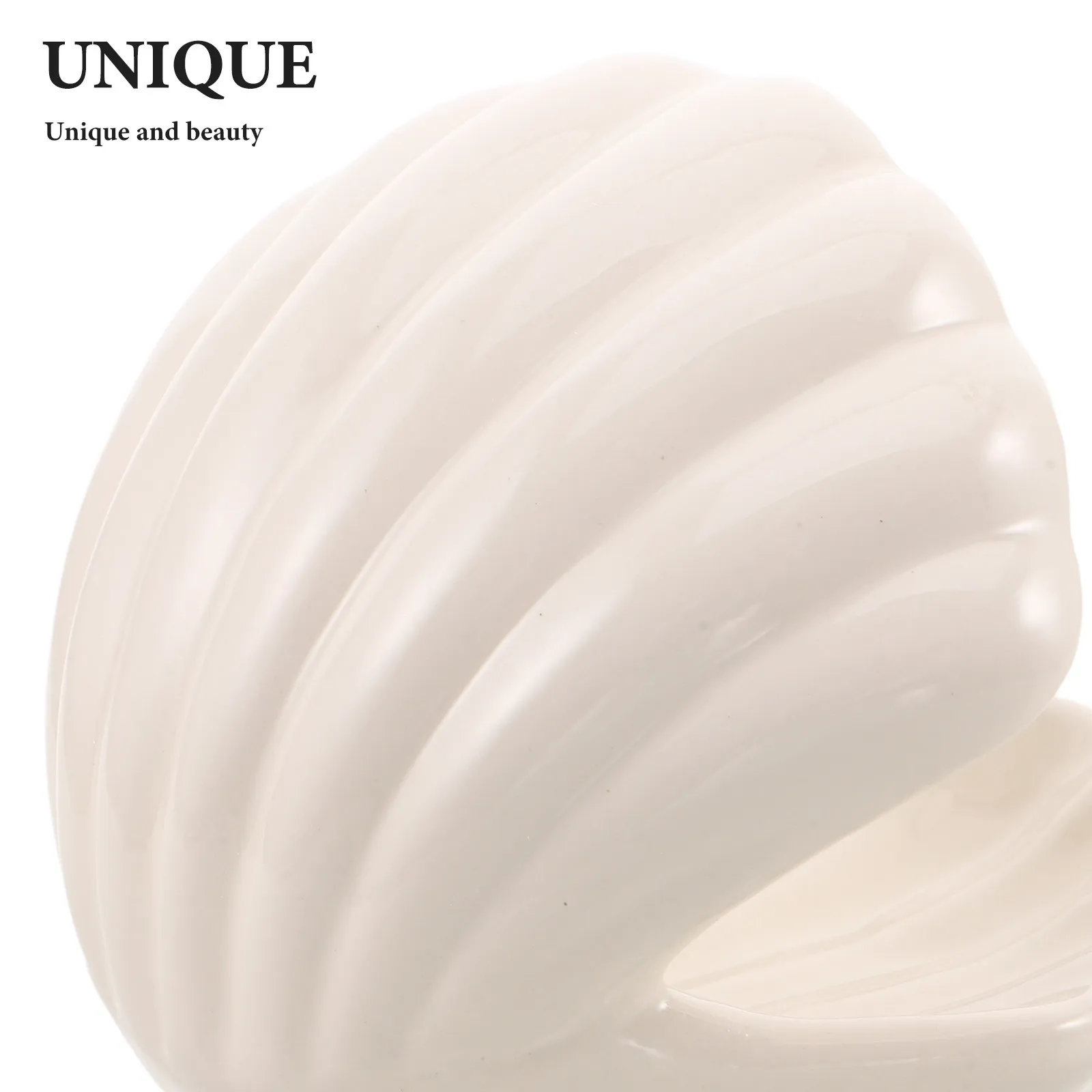 Ceramic Seashell Jewelry Dish Small Clamshell Tray Jewelry Holder Open Shell Organizer for Rings Earrings Necklaces 5.3x4.3x4