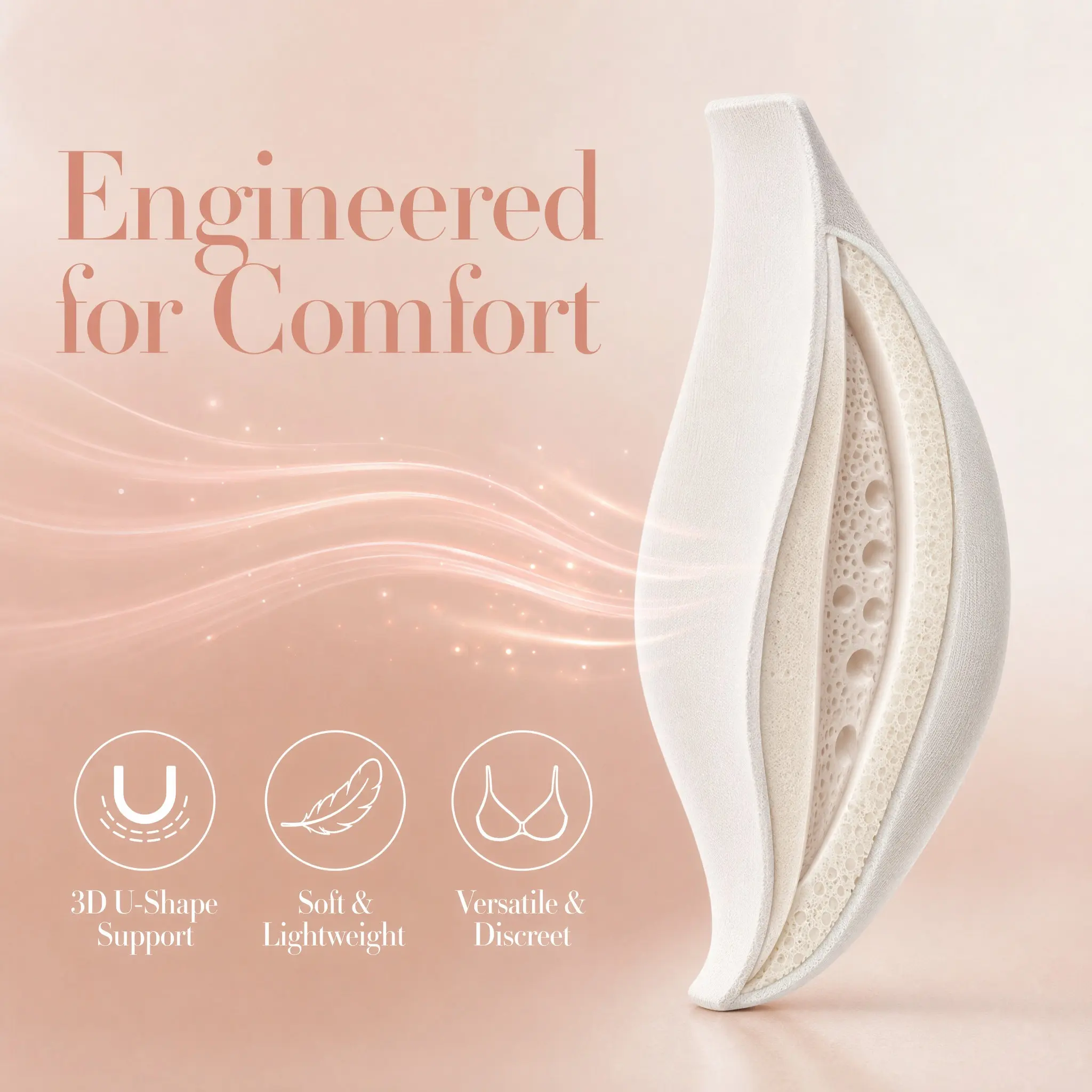 2Pcs Mens Underwear Sponge Pad Bulge Enhancing 3D Pouch Cup for Swimming Sports Shorts Jeans Enhanced Confidence Natural Shape