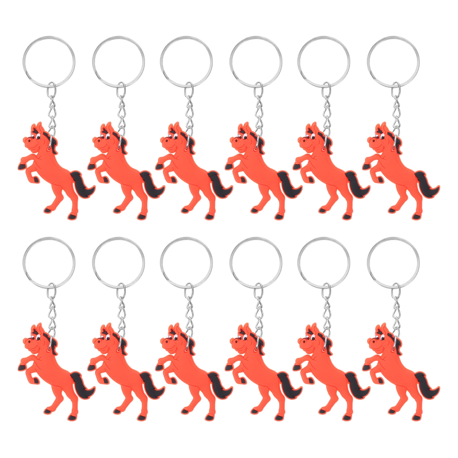 

12 Animal Keychains Cartoon Party Gifts Fun Accessories Women Purse Charm Zinc Alloy