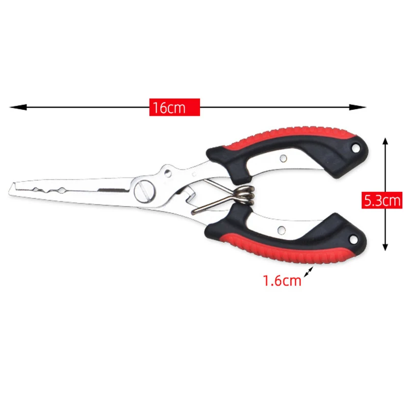 Stainless Steel Fishing Pliers Fishing Hook Remover Saltwater Resistant Fishing Braided Line Cutter Scissors Fishing Equipment