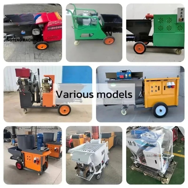 Gypsum Sprayer Easy Operation One-Year Warranty Core Components Engine Pump Motor Wall Plaster Machine