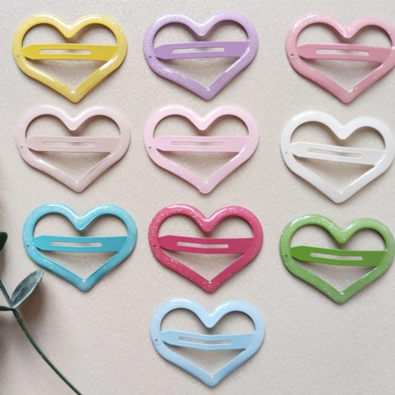 

5pcs Heart Colorful BB Hairpin Hair Clips for Women Girls Childrens Gift Hair Accessories Party Holiday Ornament Baby Hairpins