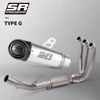 オートバイ用の完全な排気システム,マフラー,変更されたフロントリンクパイプ,cfmoto,675sr,675r,675nk,51mm 3