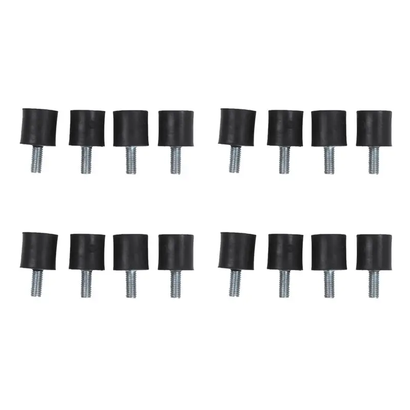 SEWS-16Pcs M5 Male Female Anti Vibration Rubber Mounts Isolators 15Mm X 15Mm