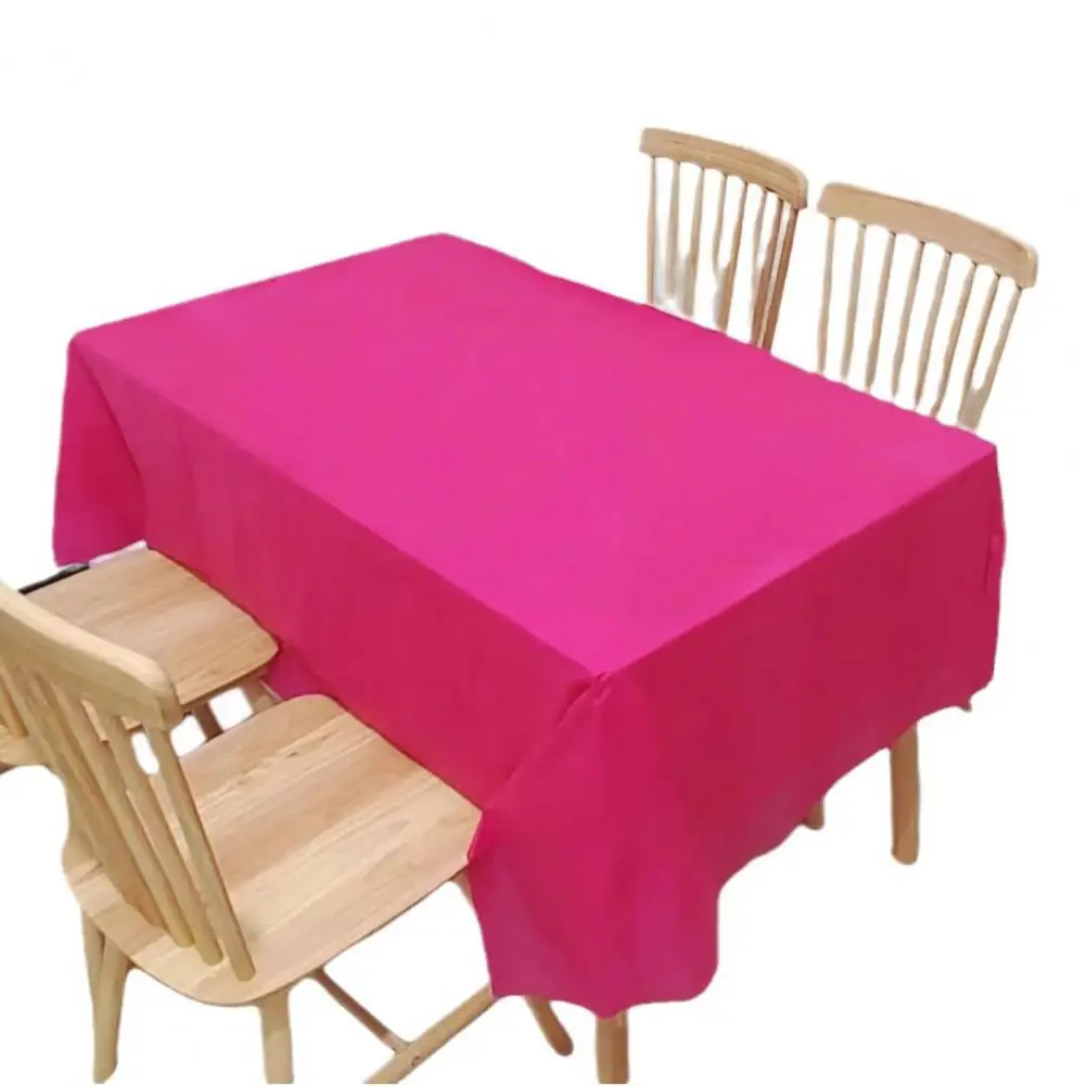 Disposable Birthday Party Tablecloth Disposable Pe Tablecloth Thick Rectangular Cover Solid Color Party Decoration for Outdoor