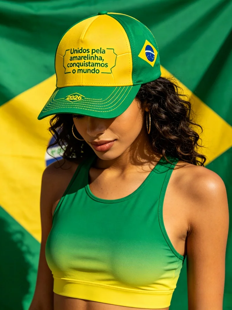 

2026 Summer Brazil Baseball Cap Breathable Casual Adjustable Sun Hat Unisex Football Fans Outdoor Sports Cap