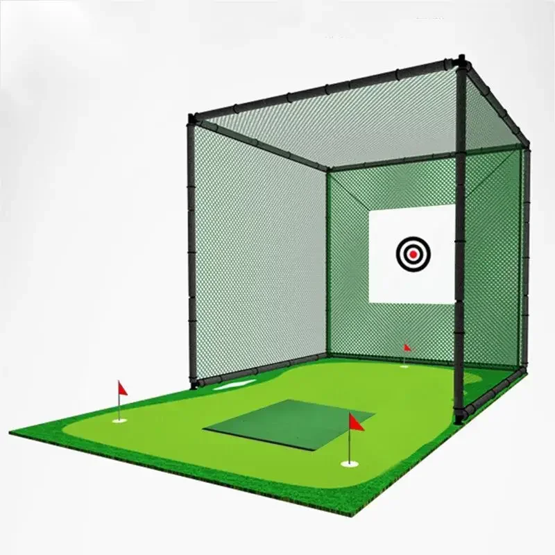 2026 Heavy Duty Golf Hitting Net 3x3 Driving Practice Golf Cage Simulator Golf Net