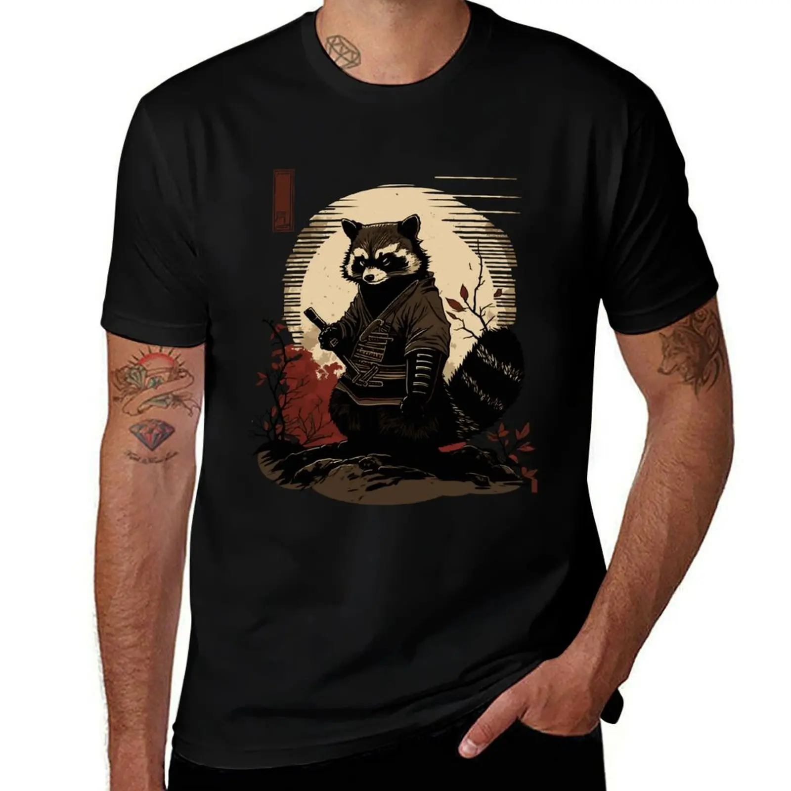

baka racoon 1 T-Shirt summer shirt customs design your own Luxury man clothes for men
