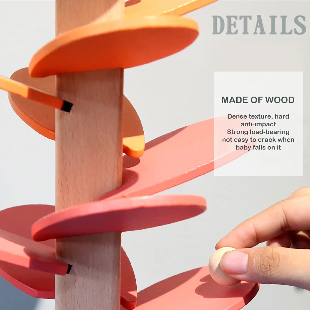 Arbre Musical boule de marbre, blocs de construction de piste de course, jouets éducatifs d'apprentissage Montessori pour enfants, arbres sonores de musique arc-en-ciel