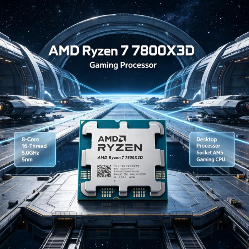 AMD R7 7800X3D Desktop CPU 5.0GHz 8 Cores 16 Threads 5nm 96M Cache AM5 100-100000910