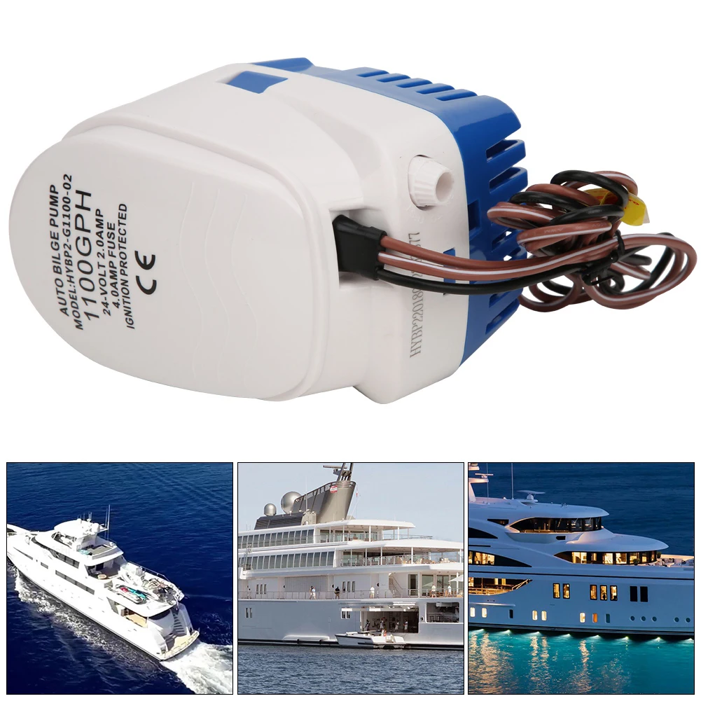 

HYBP2-G1100-02 24В Миниатюрный погружной самовсасывающий автоматический насос для воды и сточных вод для яхт