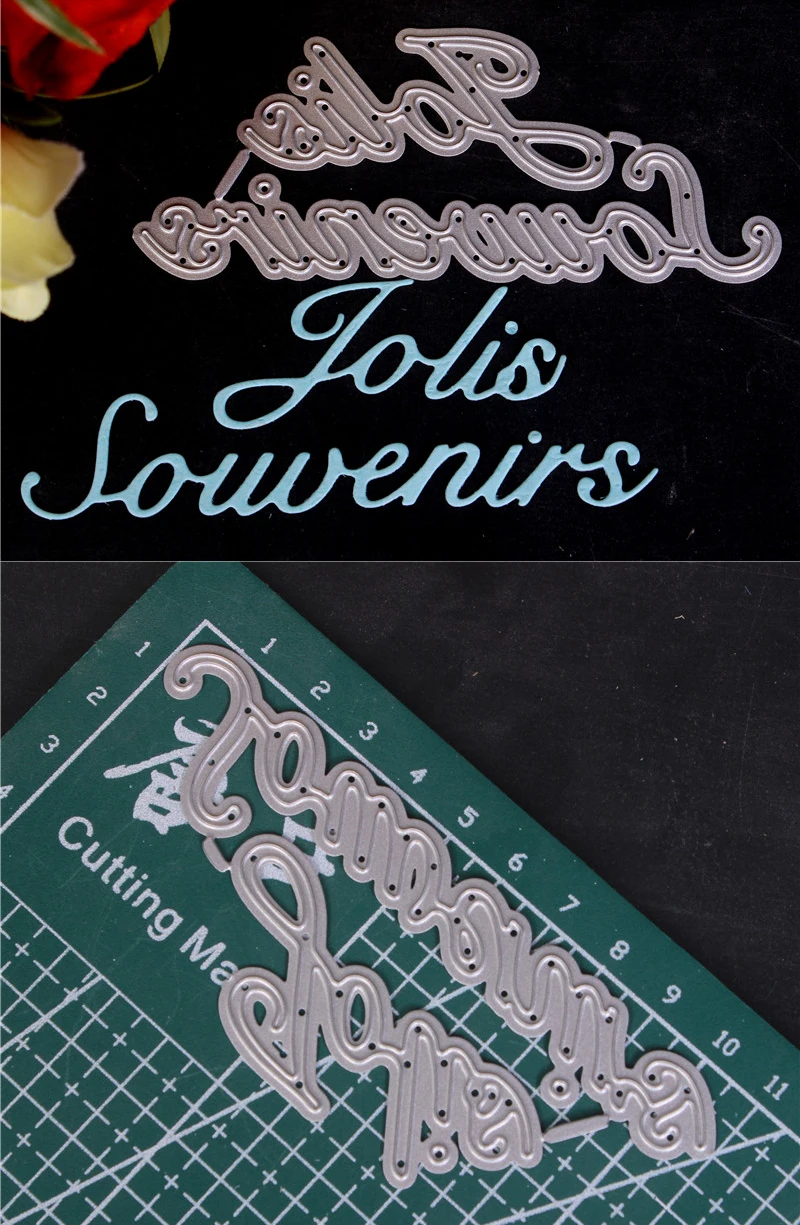Niestandardowe francuskie słowo Metalowe matryce do wycinania dla majsterkowiczów Scrapbooking Die Cut Nowe wycinania do tworzenia kart papierowych Wytłaczanie rzemiosła