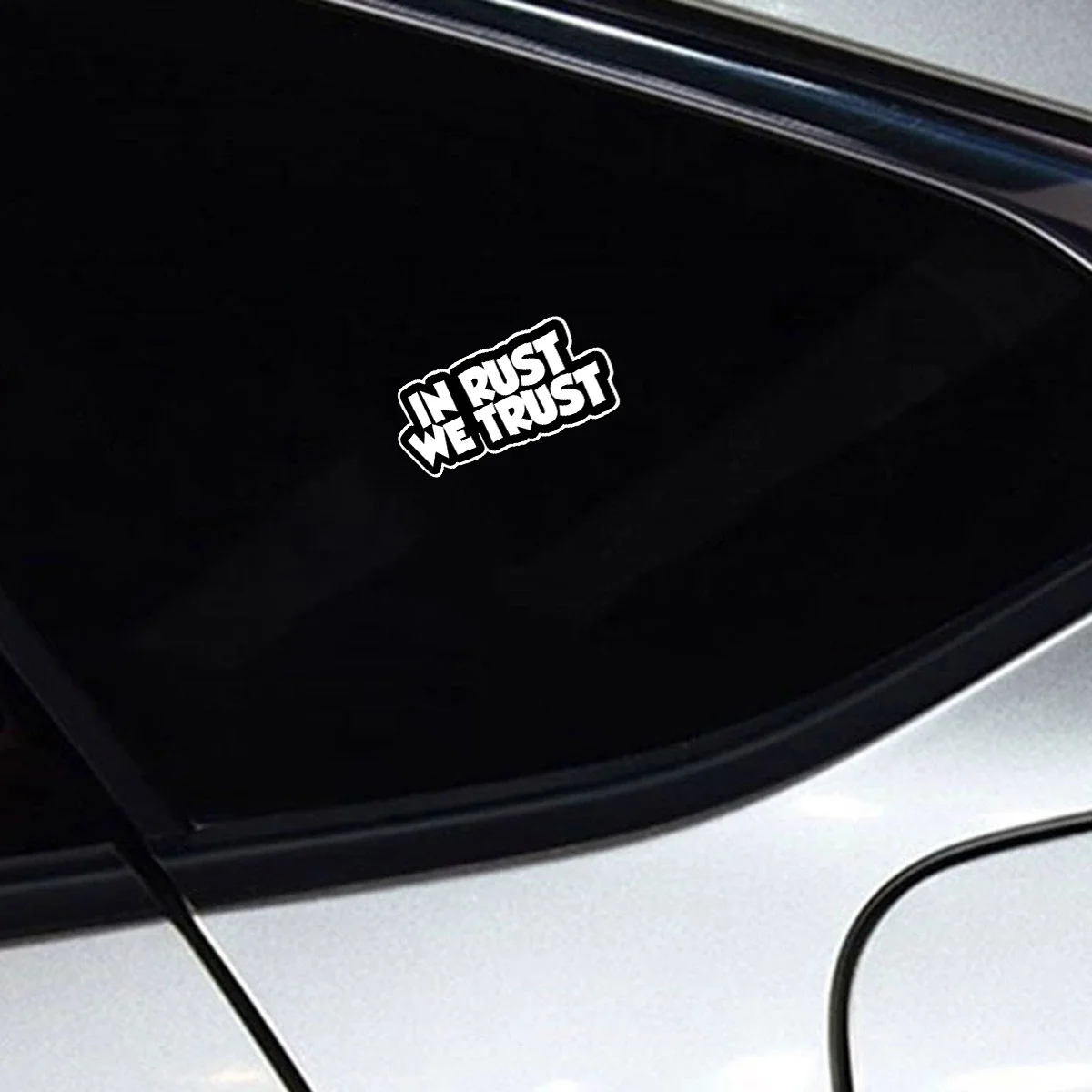 [Funny Vinyl Decal Sticker] Funny IN RUST WE TRUST Car Window Bumper JDM VW VAG Novelty Vinyl Decal Sticker