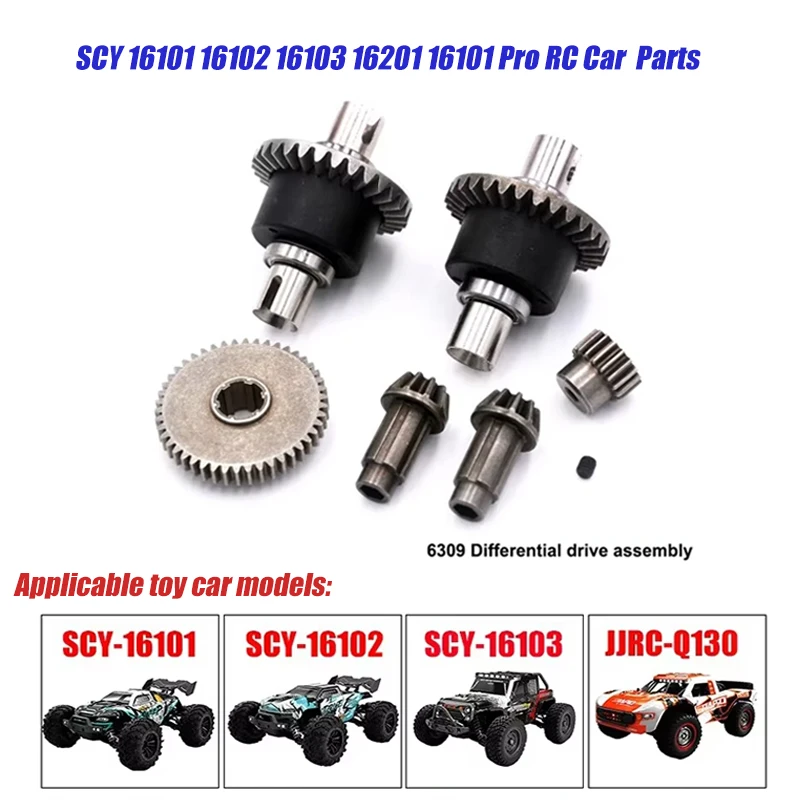 SCY 16101 16102 16103 16201 16101 Pro RC Samochód 1:16 Czarny Ulepszone Metalowe Części Zamienne Model 4WD/Oryginalne Części Zamienne 6312 6313 6314