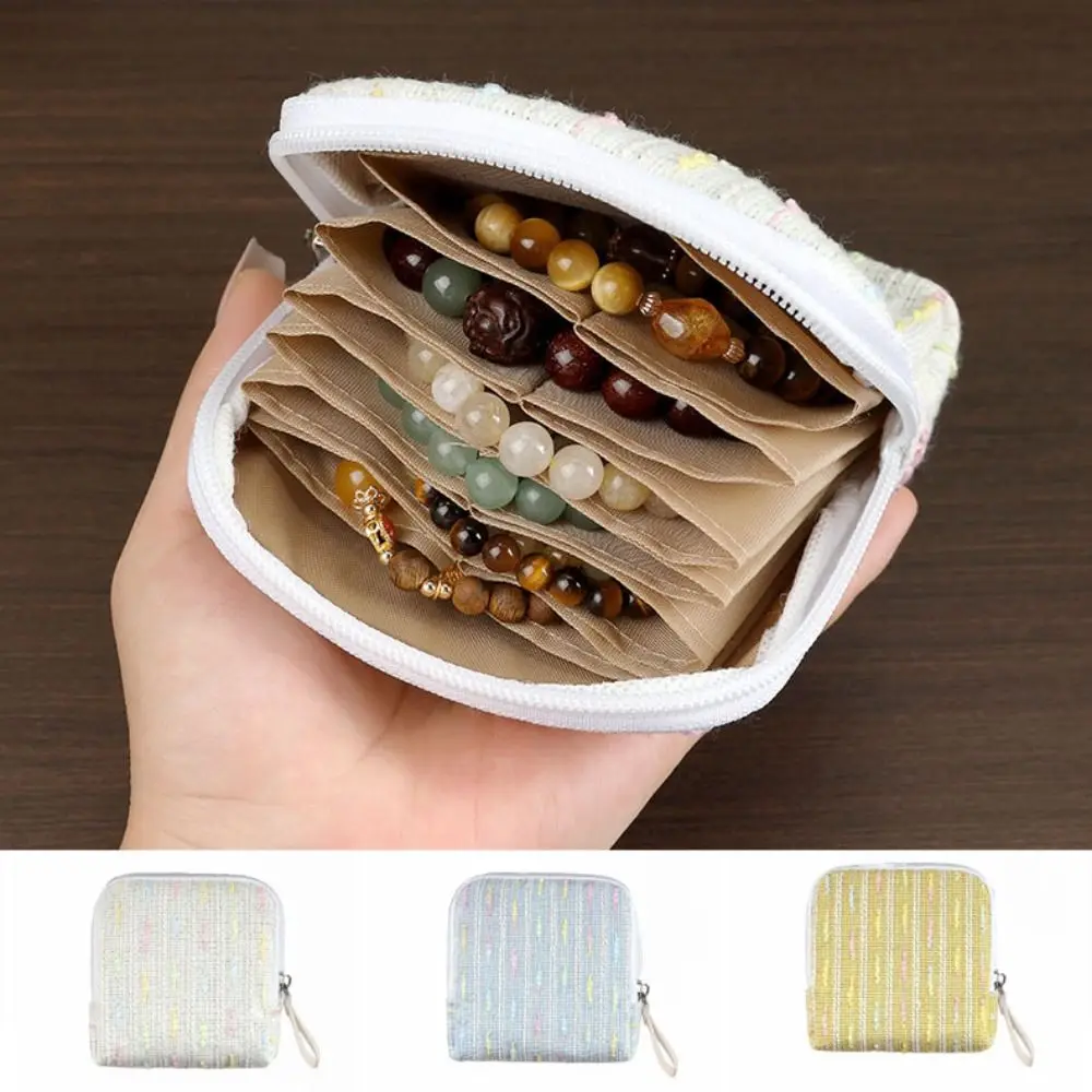 

Multi-Layer Jewelry Display Bag Portable Holder Bracelet Protective Bag Rings Necklace Bangle Jewelry Organizer Travel Use