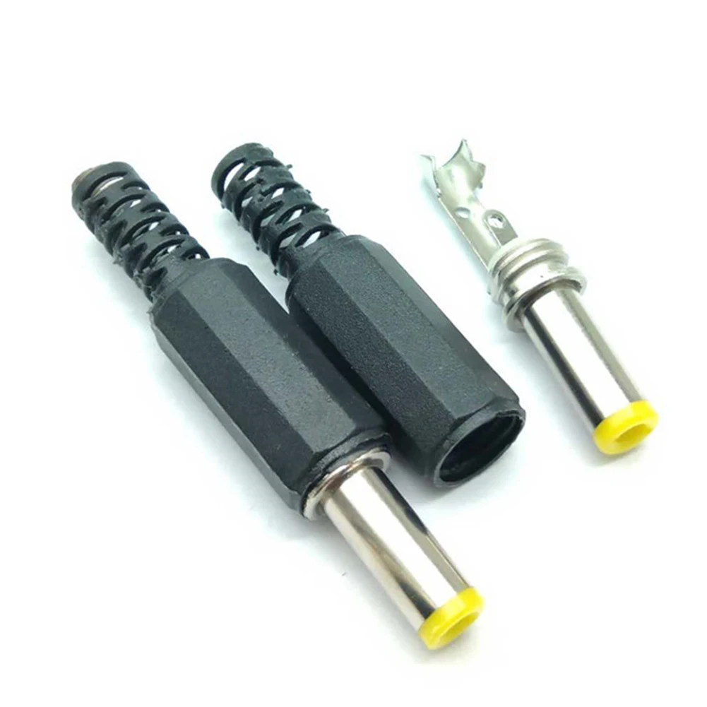 DC Male Head Easy to Install 5 Pack DC Male Head with 55*21mm or 55*25mm Welding for Media Players and MP3/MP4 players