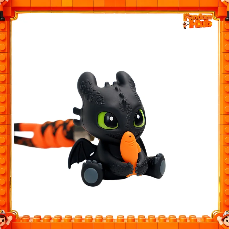 Genuine Dragon Toothless Keychain Movable Wings Light Up Cool Creative Bag Car Key Charm Model Toy Gift view 3