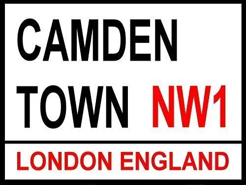 Metal Warning Sign 8x12 inches Sign London Street Sign Camden Town