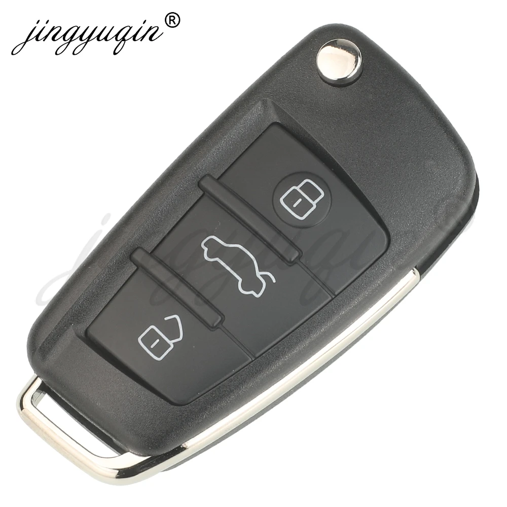 jingyuqing 315/433Mhz ID48 Fernbedienung Autoschlüssel für Audi A1 A3 A4 A6 A8 TT S1 S3 S4 Q3 B7 R8 8E0837220L/E 8P0837220D/G/EF 8X0837220D – Detail 3