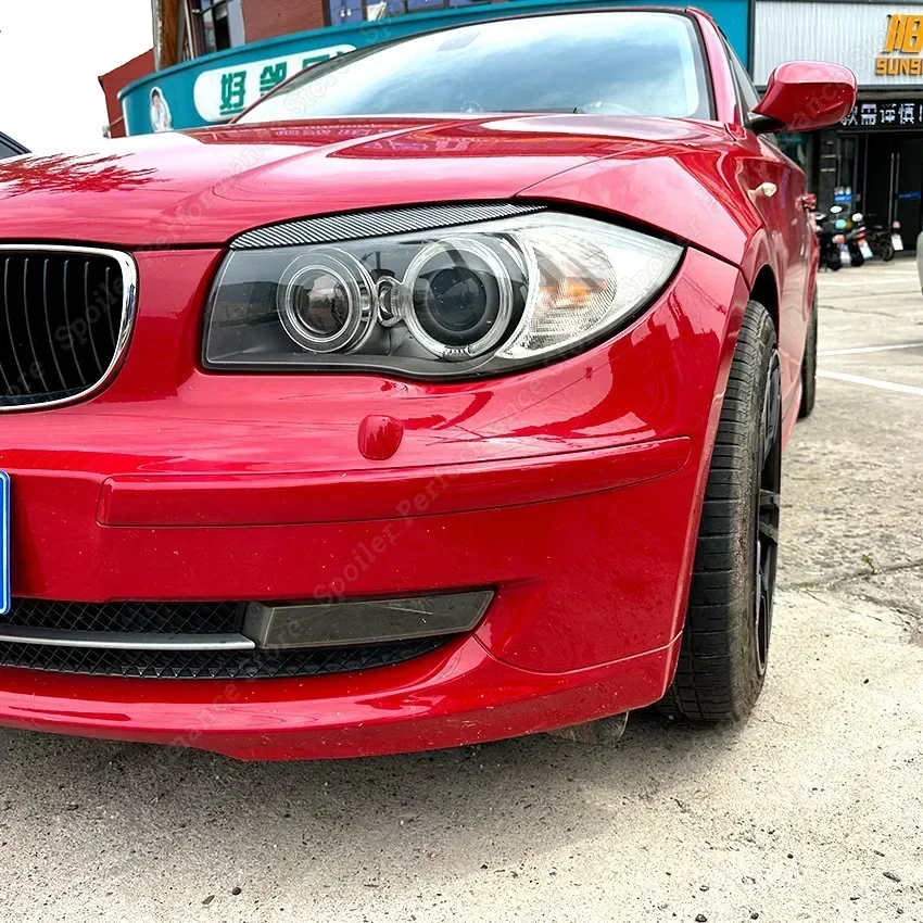 Gloss Black Car Front Headlight Eyebrows Eyelid Lids Body Kits Sticker Trim for BMW 1 Series E81 E82 E87 E88 2004-2014 Tuning