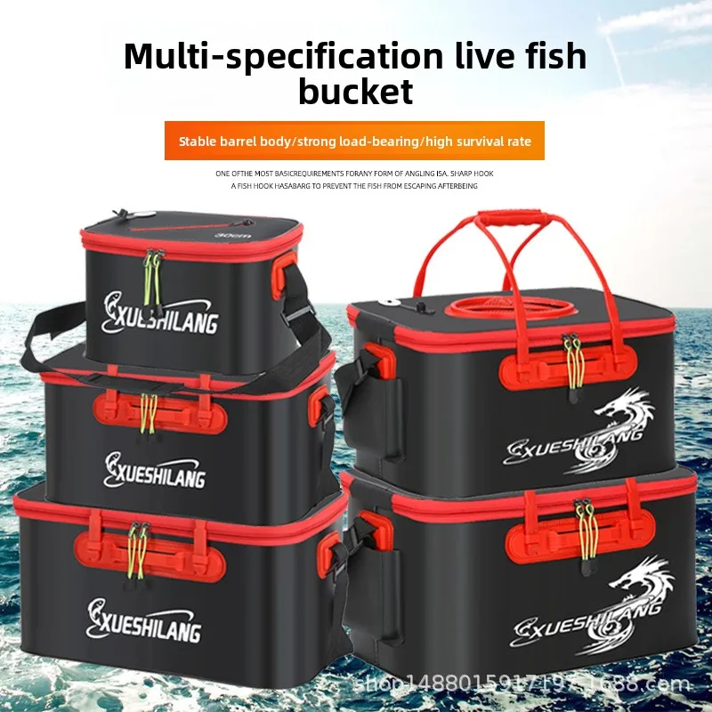 

Fishing Bucket Fishing Equipment Bag Folding EVA Live Fish Box Portable Outdoor Waterproof Camping, Hiking Water Bag Storage