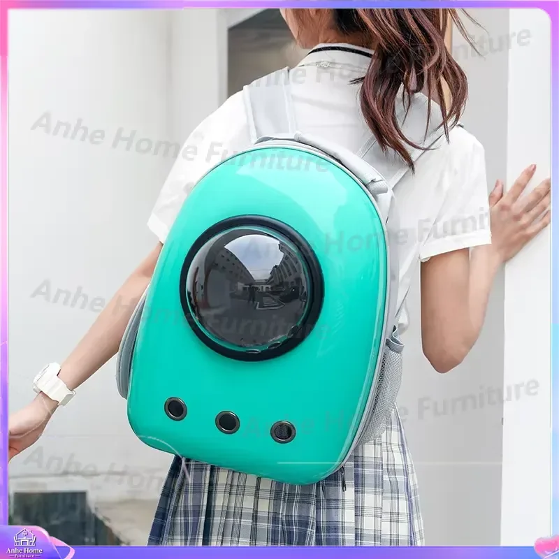 Custom Space Capsule Cat Backpack Transparent Breathable Pet Carrier Portable Outdoor Travel Dog Bag Large Window Ventilation