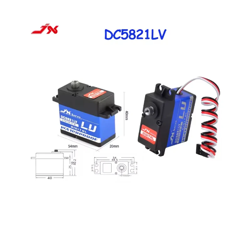 JX DC5821LV Servo 21KG Waterproof Core Full Metal Gear 1/8 1/10 Scale RC Car Buggy Crawler TRAXXAS RC4WD TRX-4 SCX10 D90