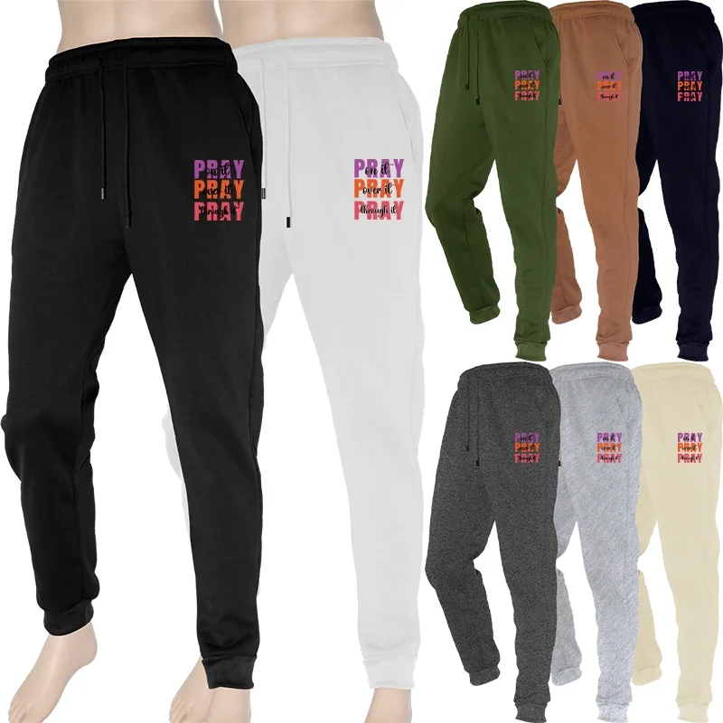 

Мужские флисовые спортивные спортивные штаны для активных тренировок с карманом на молнии и шнурком