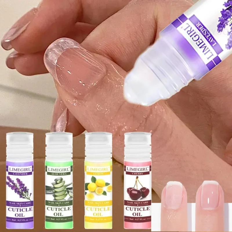 6 Smells Rolling Nail Nutrition Oil Pen Nail Treatment Repair Oil Prevent Agnail Nail Polish Nutrition Skin Remedy Manicure 8ml