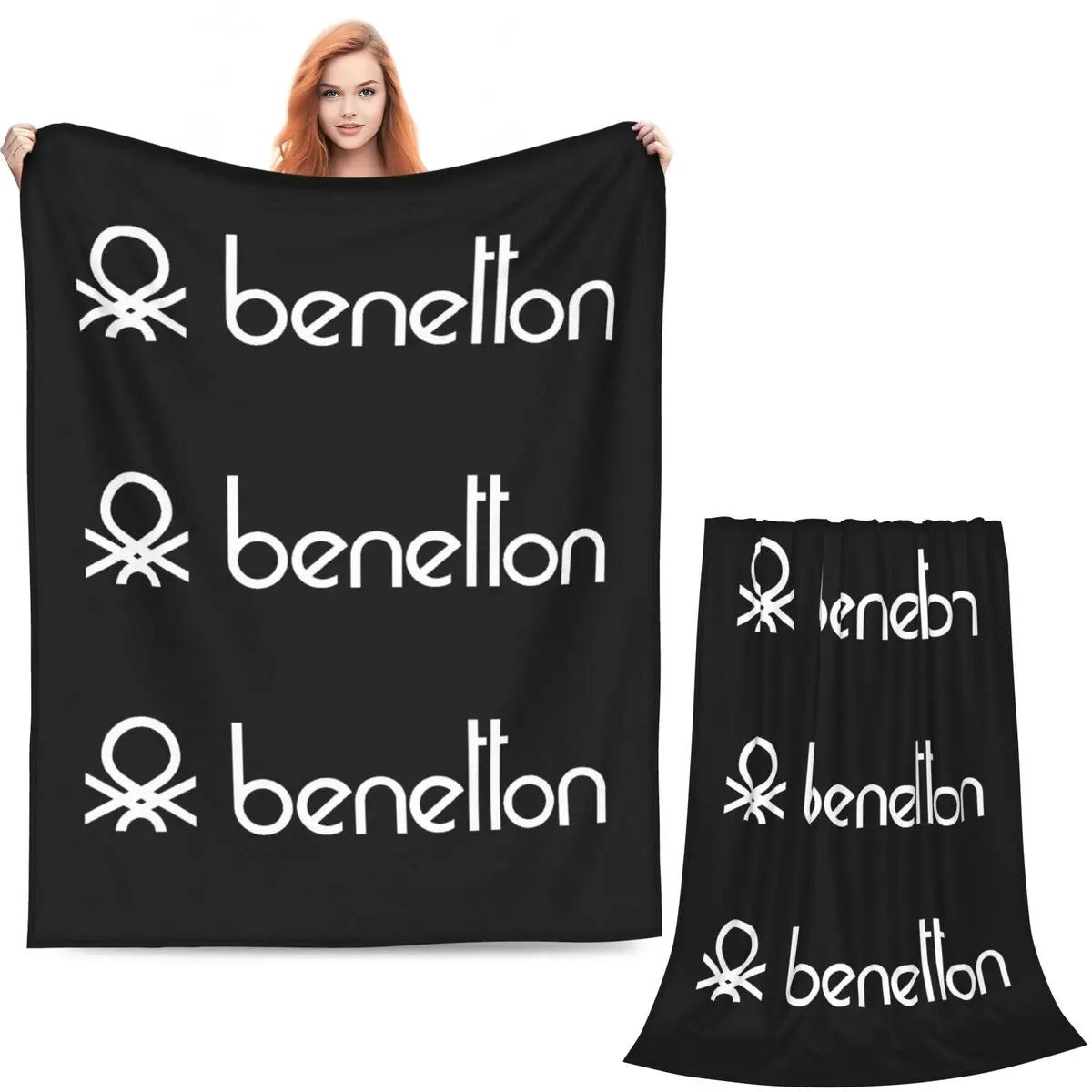 United Colors Of Benetton Blanket Soft Warm Flannel Throw Blanket Bedspread for Bed Living room Picnic Travel Home Couch
