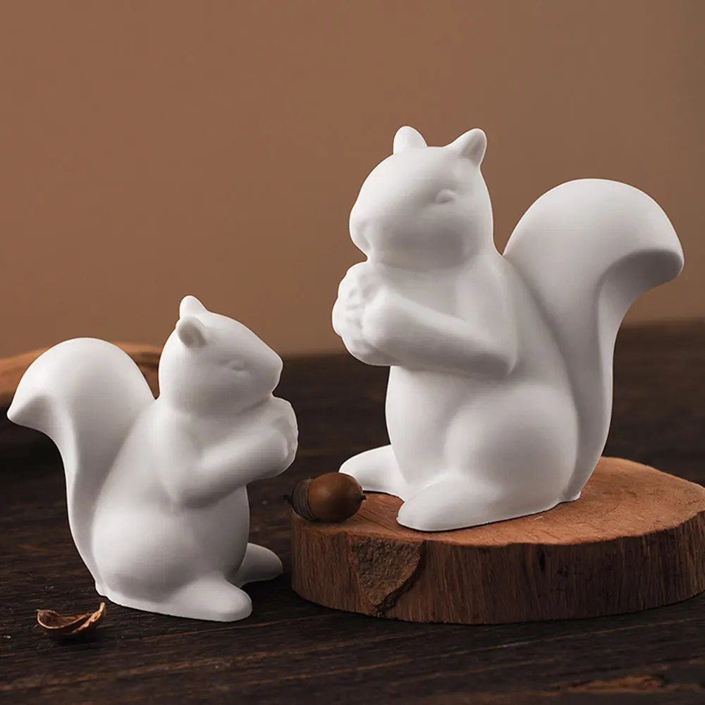 Easter Mold Flower Basket Candle Cup Silicone Mold DIY Concrete Flower Pot Cute Squirrel Pinecone Resin Plaster Ornament Molds