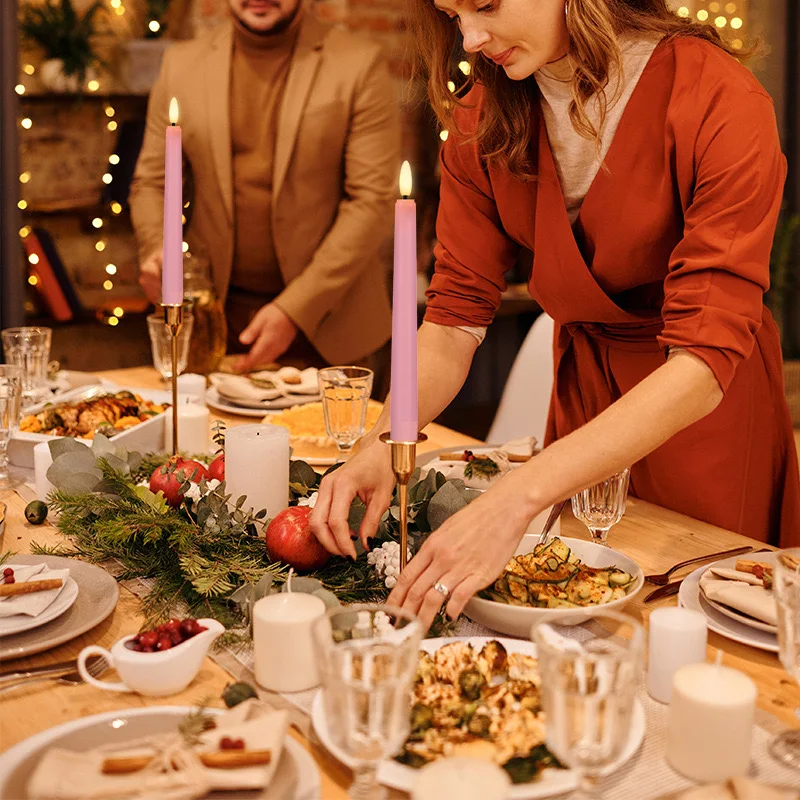 8" Flickering LED Taper Battery Operate Candle light w/timer Remote 3D wick Wedding Home Party Ambient table Lighting Decoration - view 6