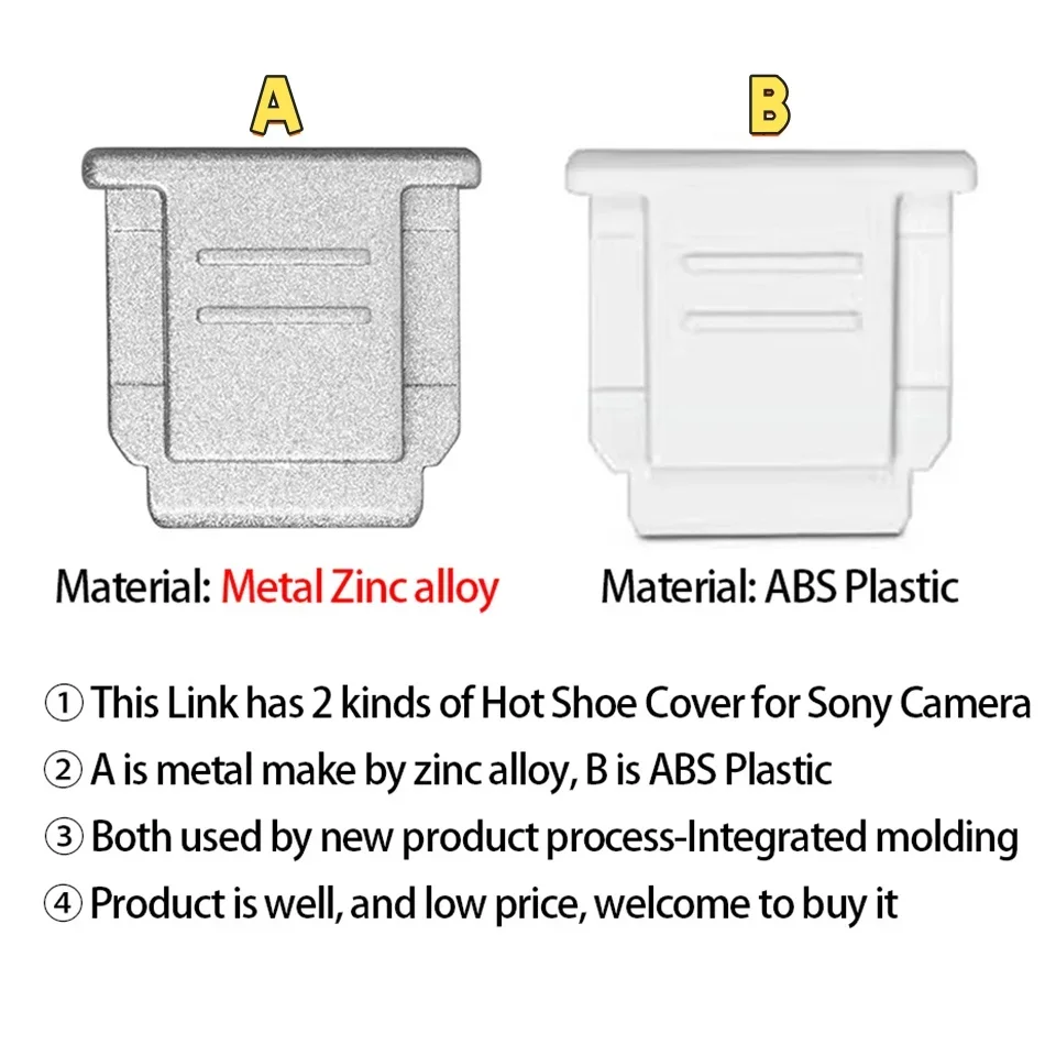 Metal ABS Camera Hot Shoe Cover Flash Protector Cap for Sony A7M4 A6600 DSC-HX400 DSC-HX400V HX50 HX50V HX60 HX60V Accessories