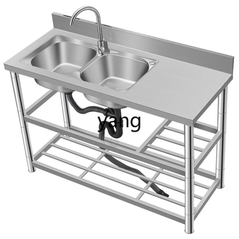 LHH  stainless steel sink single double sink with bracket kitchen sink  household