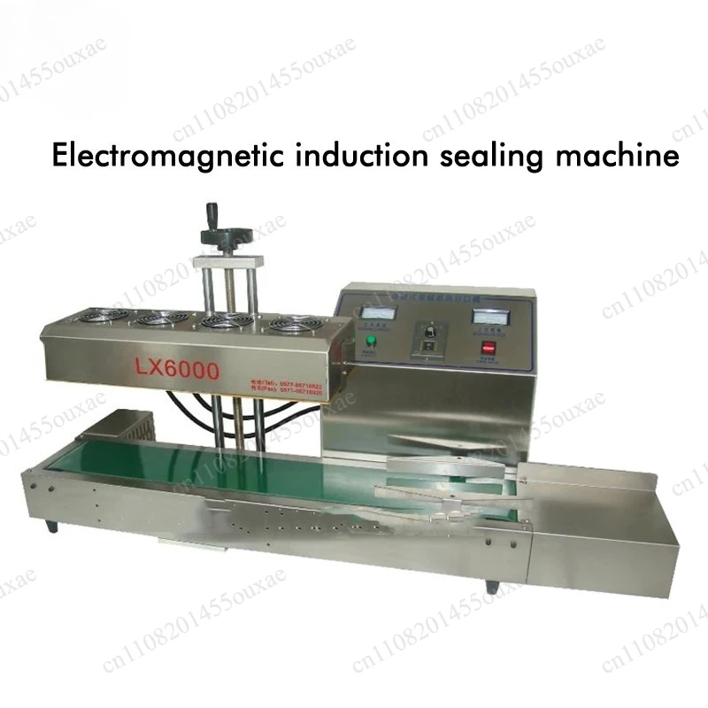 Máquina Selladora Automática de Inducción Electromagnética Continua LX6000 de 2400W, 220V, para Sellado de Botellas con Papel de Aluminio