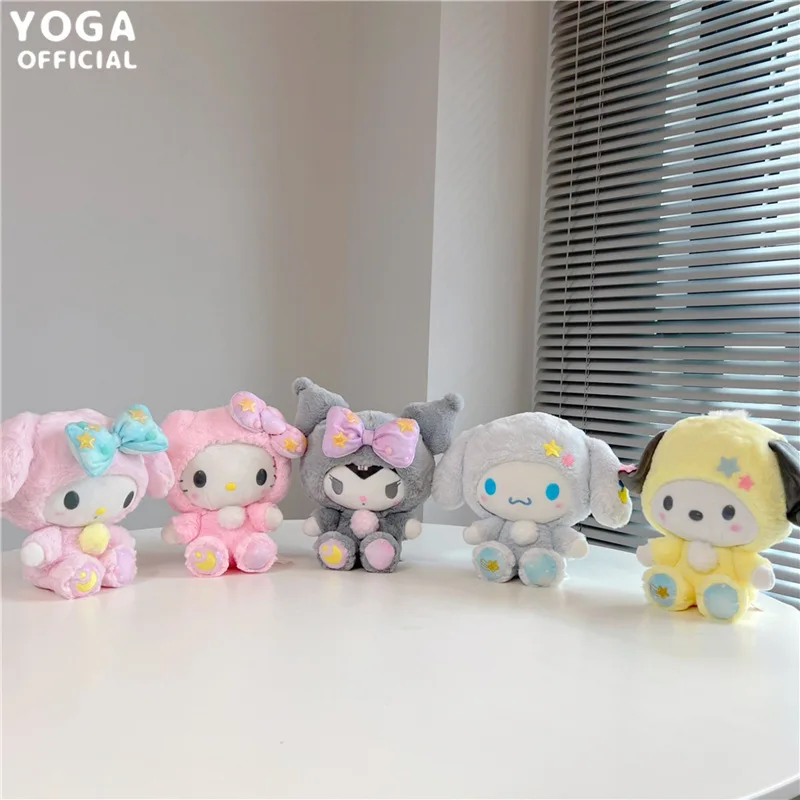 2022 Sanrio Cartoon Kawaii Kuromi Hello Kitty My Melody Cinnamoroll Pillow Plush Toys Soft Stuffed Dolls for Kids Birthday Gifts