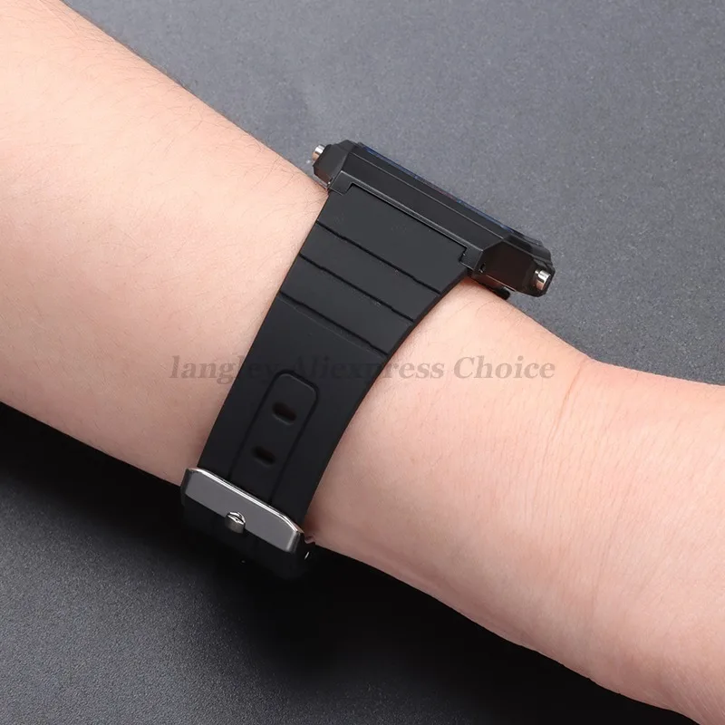 Silicone Watch Strap for CASIO F91W W-800H 18mm for W800H SGW400 F91W F84 F105/108 A158/168 AE1200/1300 Soft Men Wrist Bracelets image 5