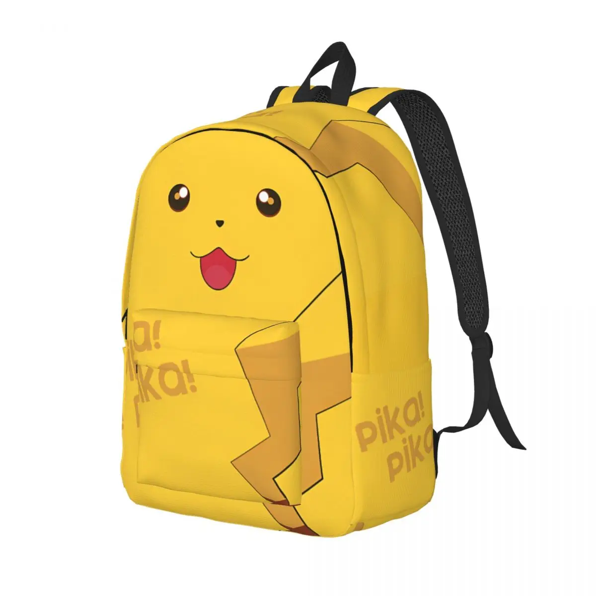 Pikachu stiker senyum bahagia wanita, tas mendaki saku banyak kompartemen untuk hadiah kembali ke sekolah